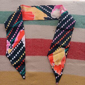 True Vintage Neck Scarf 1960's 38" Mod Groovy Psyachedlic Wrap Acetate Maxx